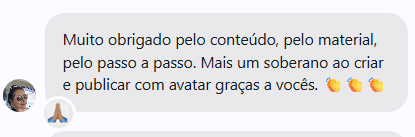 Depoimento de cliente